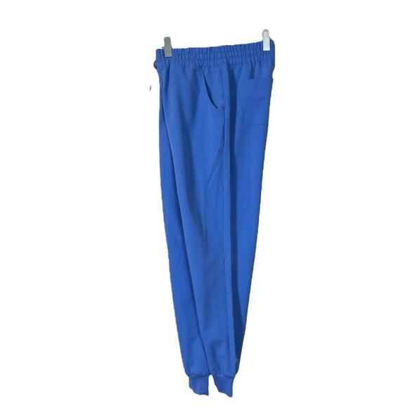 FIGS Jogger Pants Pull On Scrubs Zip Cargo Pocket Blue Women’s Size Medium - Picture 3 of 9